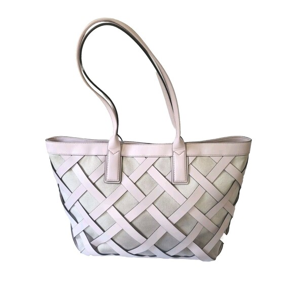 MICHAEL KORS Sienna Large Tote BAG POWDER BLUSH Leather Canvas - Picture 3 of 11